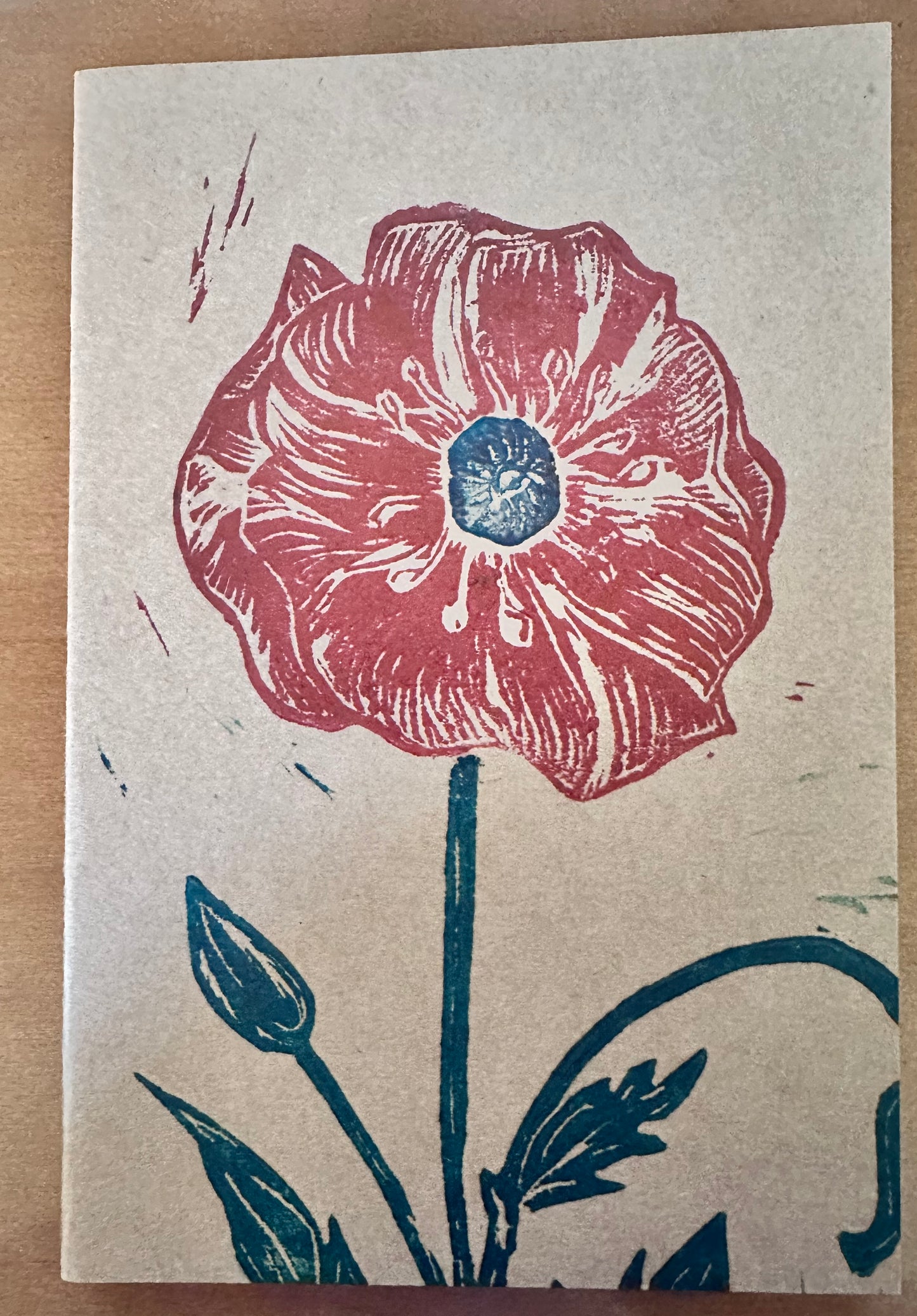 Block Print Poppy Journal | Lacy Hale