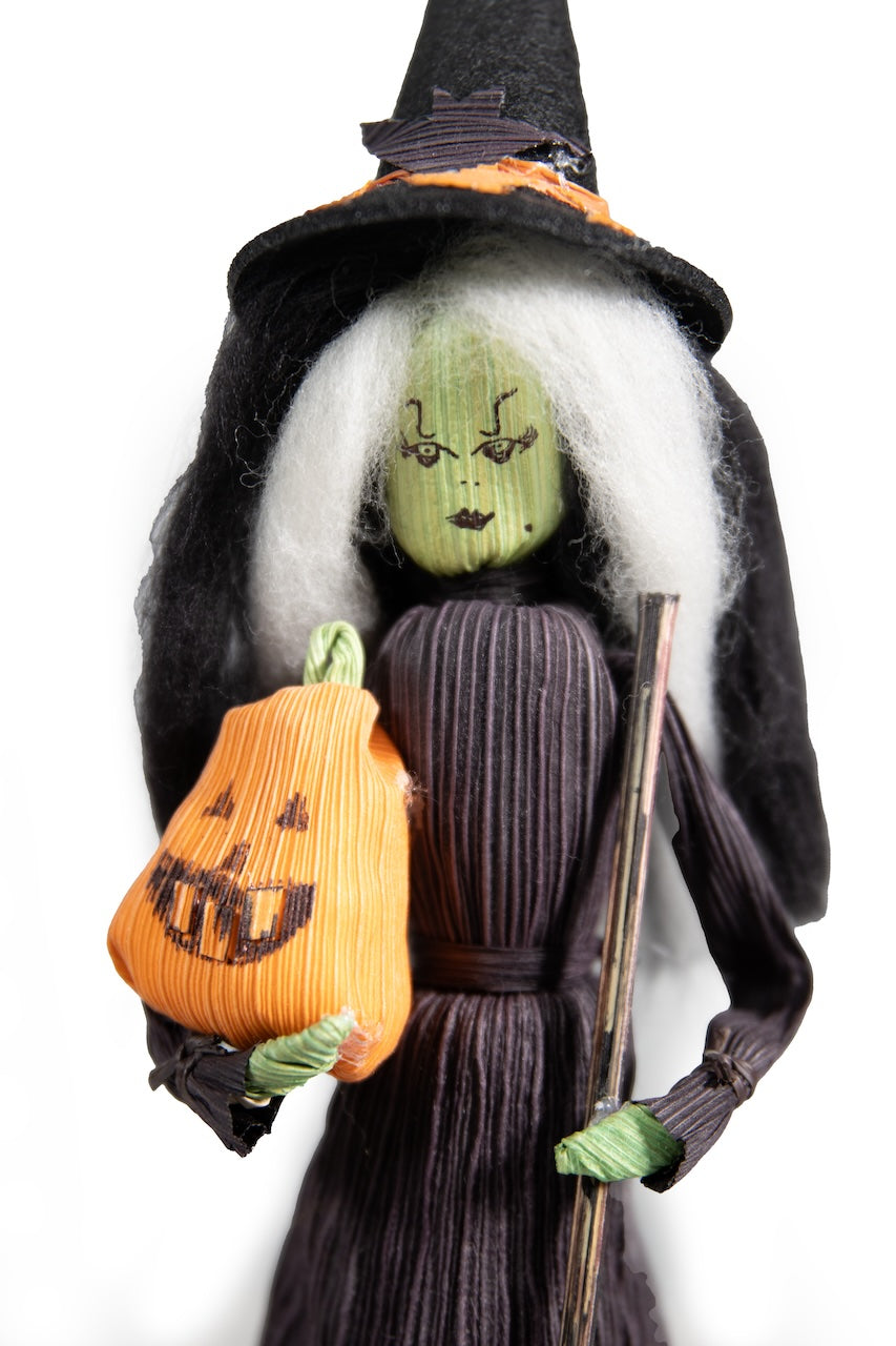 Halloween Witch Cornhusk Doll | Ritchie Cornhusk Dolls