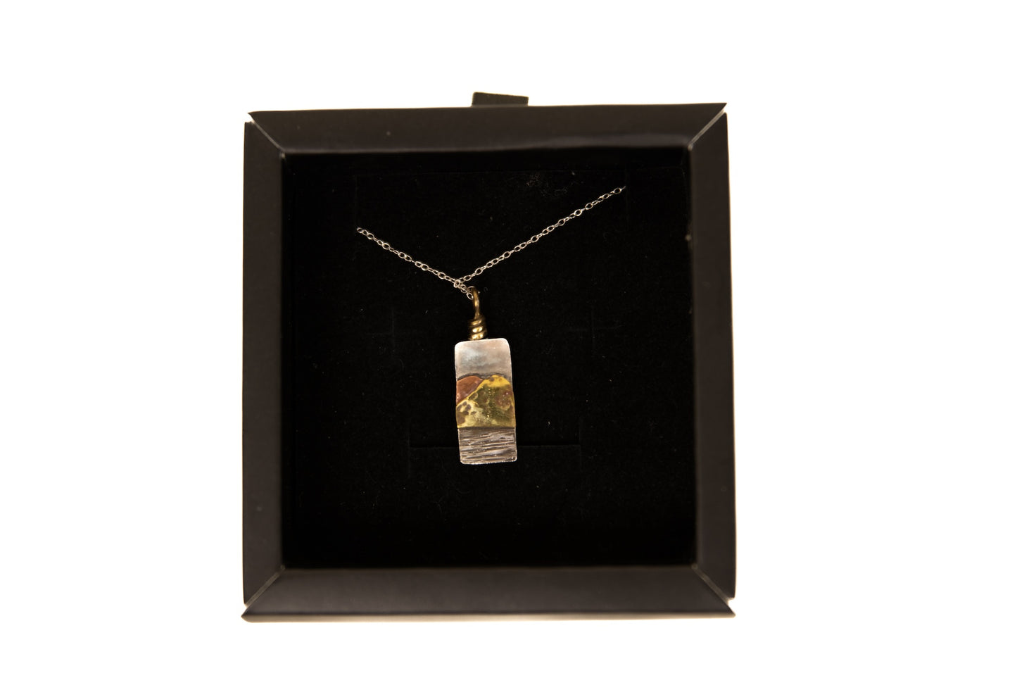 Small Rectangle Mountain Pendant Necklace | Appalachia's Daughter