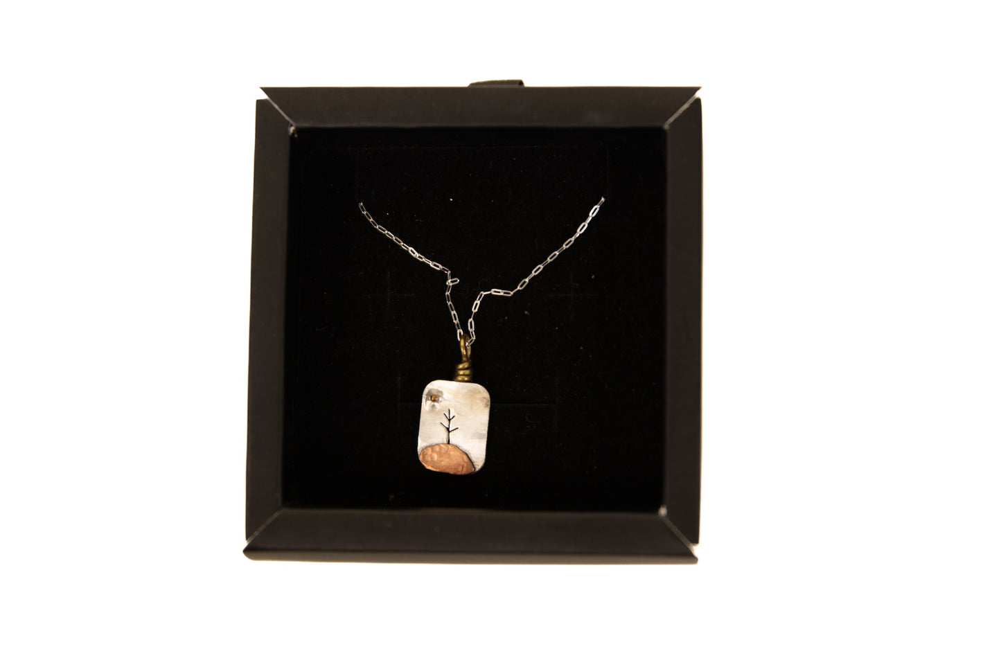 Small Square Tree Pendant Necklace | Appalachia's Daughter