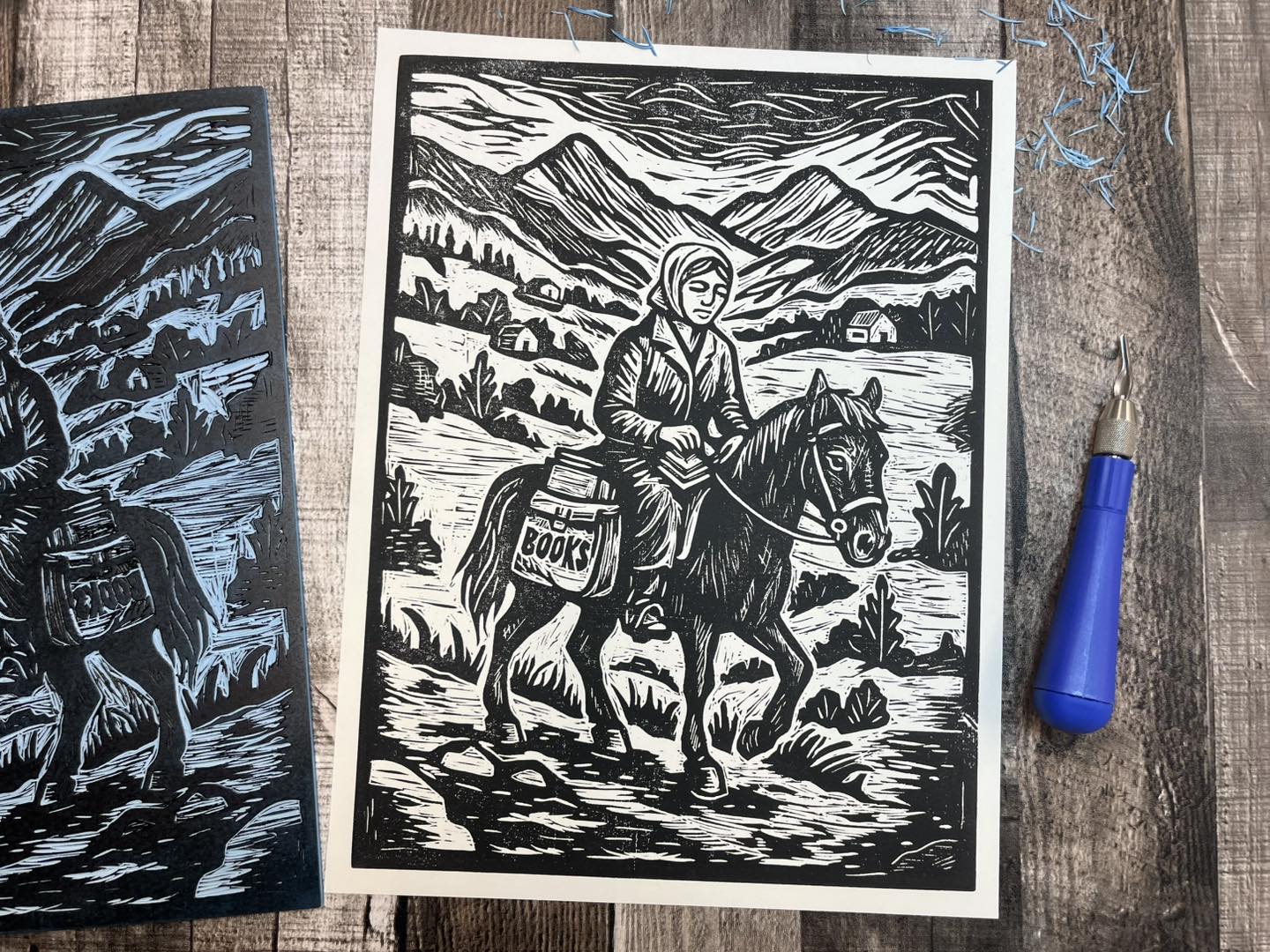 Book Woman of Troublesome Creek Block Print | Renee Anderson