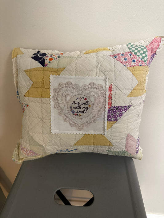 "It is Well with My Soul" Quilted Pillow| Erin Slone