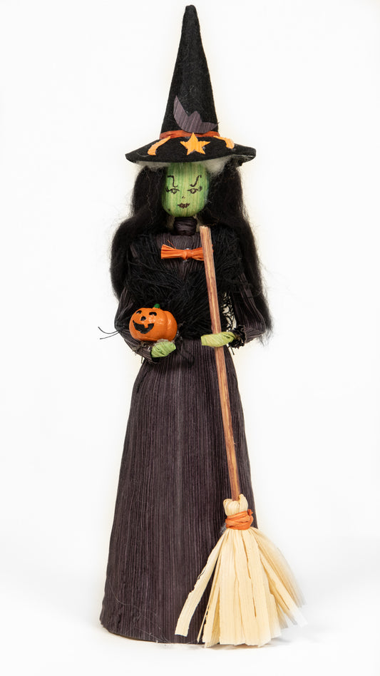 Halloween Witch Cornhusk Doll | Ritchie Cornhusk Dolls