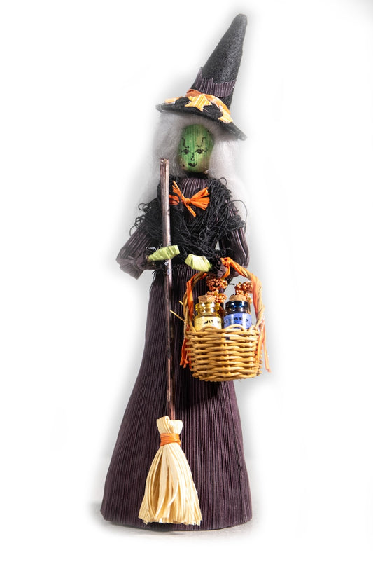 Halloween Witch Cornhusk Doll | Ritchie Cornhusk Dolls